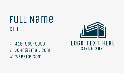Factory Storage House Business Card Image Preview