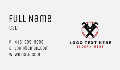 Pipe Wrench Repairman Business Card Image Preview