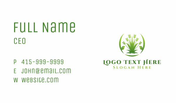 Grass Garden Landscape Business Card Design Image Preview