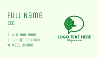 Green Environment Chat Letter Business Card Image Preview