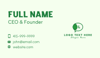 Green Environment Chat Letter Business Card Image Preview