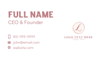 Feminine Circle Letter Business Card Design