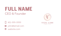 Feminine Circle Letter Business Card Image Preview