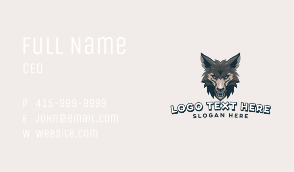 Mad Wolf Gaming Business Card Design Image Preview