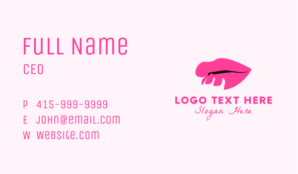Nail Polish Sexy Lips Business Card Design Image Preview