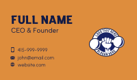 Dumbbell Fitness Badge Business Card Image Preview