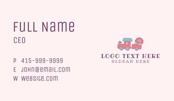 Girl Train Toy Store Business Card Design Image Preview