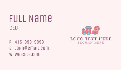 Girl Train Toy Store Business Card Image Preview