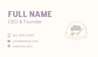 Garden Flower Wheelbarrow Business Card Preview