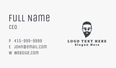 Sunglasses Hipster Man Business Card Image Preview