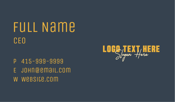 Classic Marketing Wordmark Business Card Design Image Preview