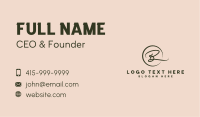 Beauty Cursive Lettermark Business Card Design
