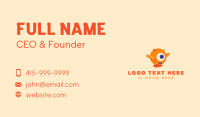 Cute Orange Cyclops  Business Card Preview