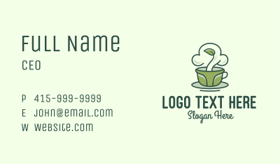 Green Organic Coffee Tea Business Card Image Preview
