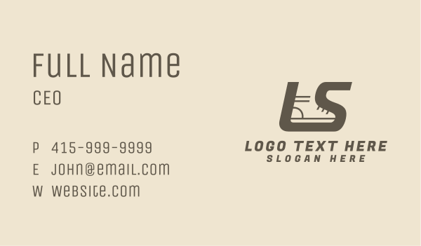 Shoe Letter L & S Business Card Design Image Preview