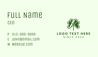 House Clover Leaf Yard Business Card Image Preview