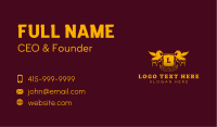 Golden Horse Lettermark  Business Card Image Preview
