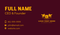 Golden Horse Lettermark  Business Card Preview