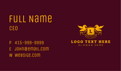 Golden Horse Lettermark  Business Card Image Preview