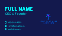 Neon Cocktail Drink Business Card Image Preview