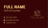 Gold University Graduate Business Card Image Preview