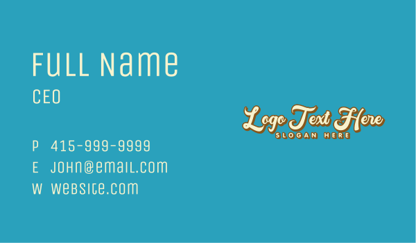 Classic Brand Wordmark  Business Card Design Image Preview