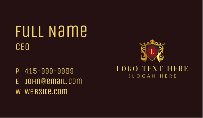 Royal Monarch Crest Business Card Image Preview
