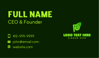 Green Leaf Letter P Business Card Image Preview