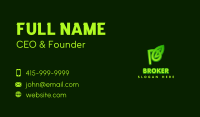 Green Leaf Letter P Business Card Image Preview