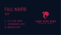 Red Minimalist Dragon Business Card Image Preview