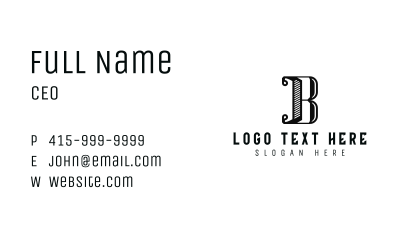Antique Brand Letter B Business Card Image Preview