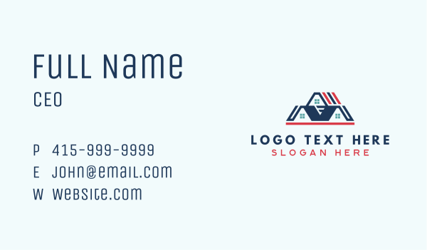 Home Village Roofing Business Card Design Image Preview