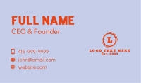 Orange Bold Letter Business Card Design