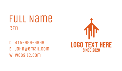 Abstract Orange Chapel Business Card