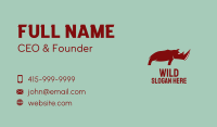 Wild Red Rhinoceros Business Card Image Preview