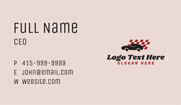 Automotive Race Car Business Card Design Image Preview