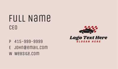 Automotive Race Car Business Card Image Preview