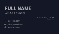 Elegant Brand Wordmark Business Card Design