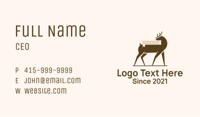 Deer Book Study Business Card Image Preview