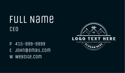 Wrench Hammer Steelwork Business Card Image Preview