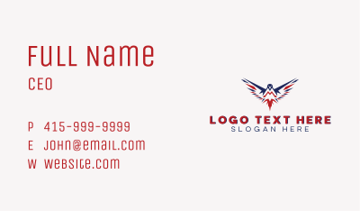 Flying Eagle Letter M Business Card Image Preview