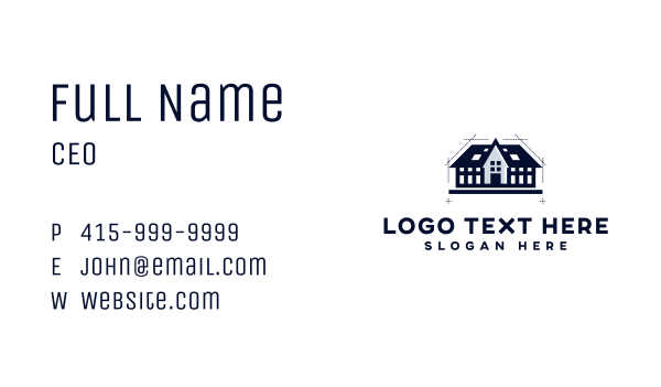 Home Architecture Blueprint Business Card Design Image Preview