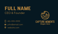 Gold Lakeside Outdoor Scene Business Card Image Preview