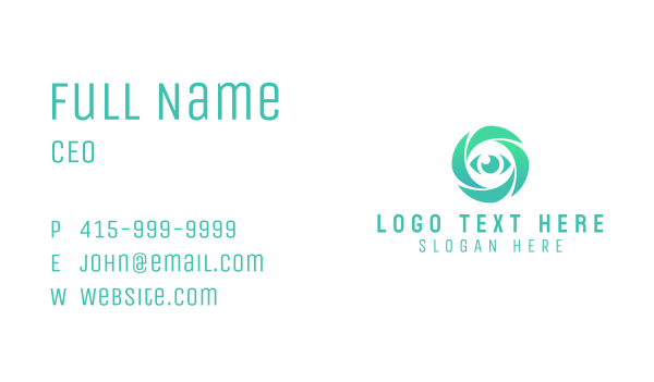 Colorful Eye Camera Business Card Design Image Preview