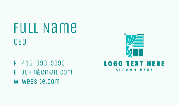 Curtain Window Blinds Business Card Design Image Preview