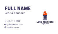 Orange Flame Pillar  Business Card Image Preview