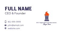 Orange Flame Pillar  Business Card Image Preview