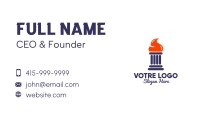 Orange Flame Pillar  Business Card Image Preview