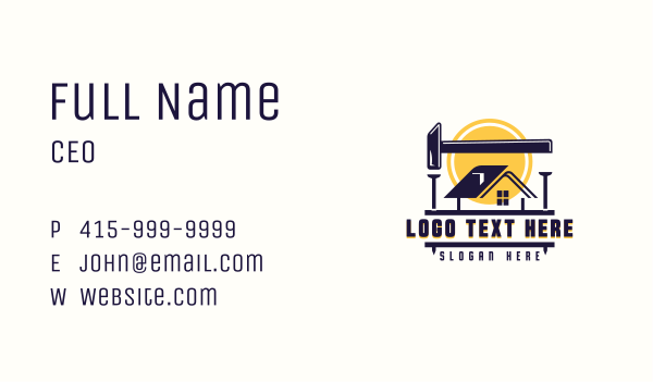 Hammer Handyman Repair Business Card Design Image Preview