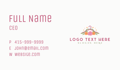 Fashion Floral Hanger Business Card Image Preview